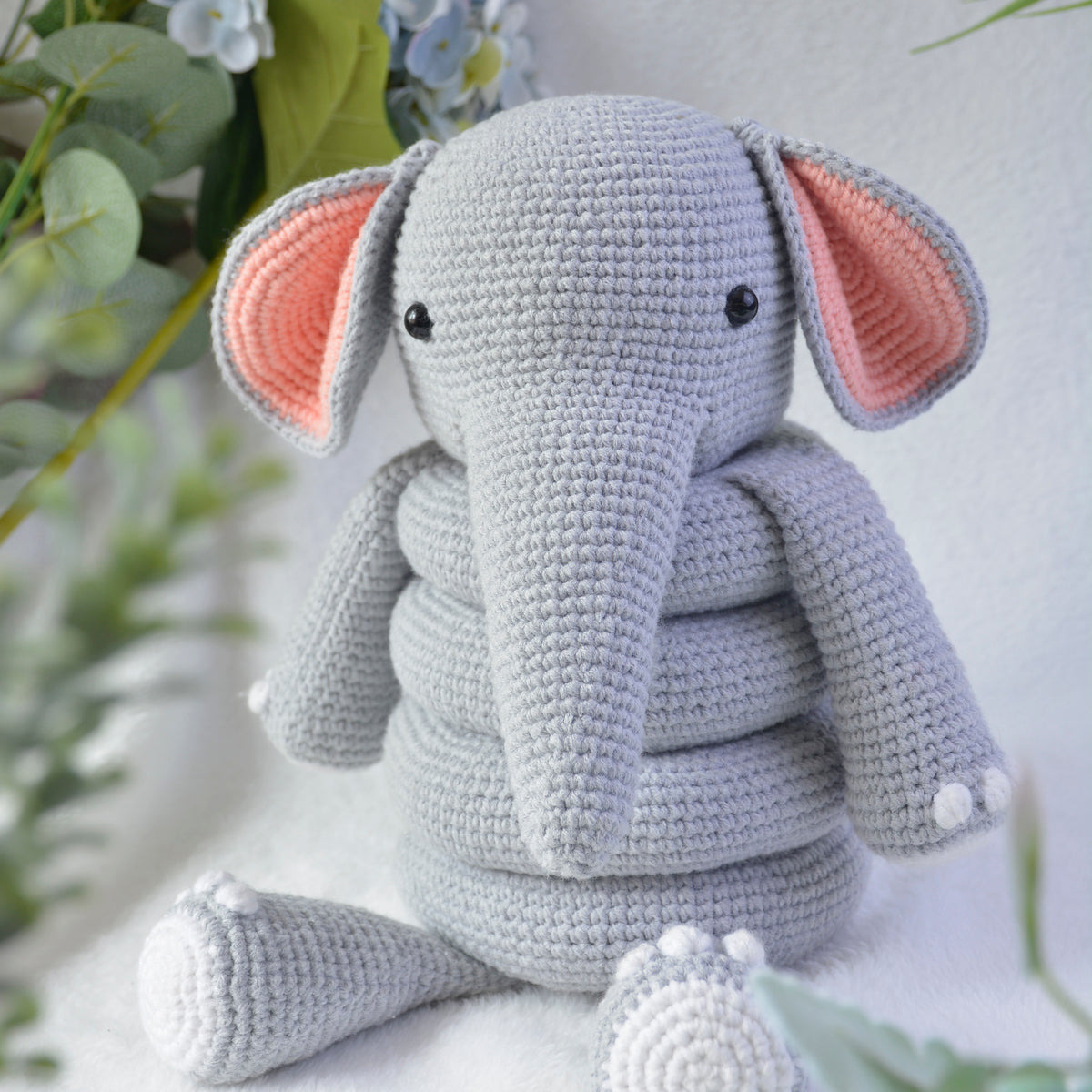 Amigurumi Crochet Elephant wobbles the Elephant 